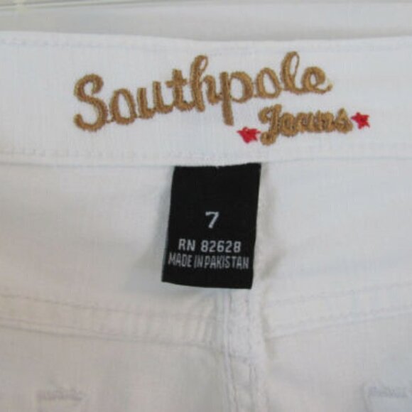 SOUTH POLE Women's Jeans Size 7 (30 x 31 Measured) Boot Cut Ivory EUC - Picture 7 of 13